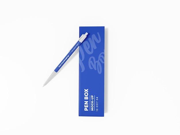 Мокап брендинга металлической пишущей ручки