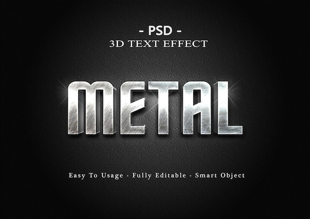 Metalen 3d teksteffect sjabloon