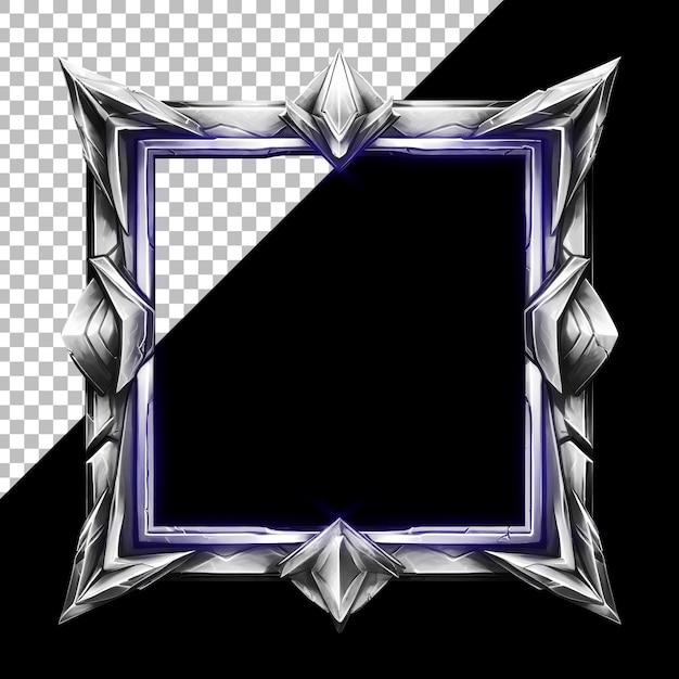 Metalen Avatar Frame Gaming PNG geïsoleerd