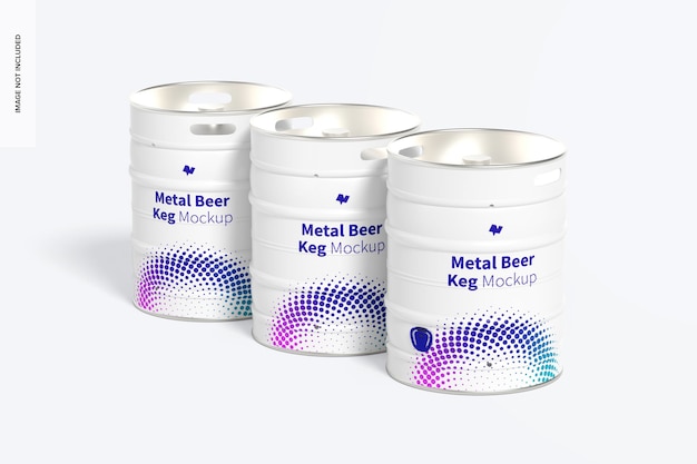 Metalen biervaatjes mockup