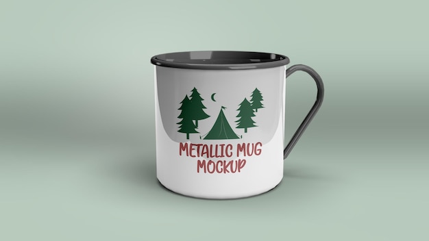 Metalen mok mockup