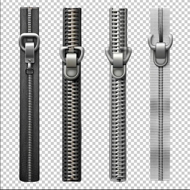 metalen ritssluiters zilveren rits met verschillende kleuren