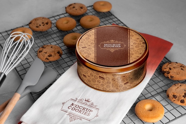 Metalen ronde koekjesblikverpakking