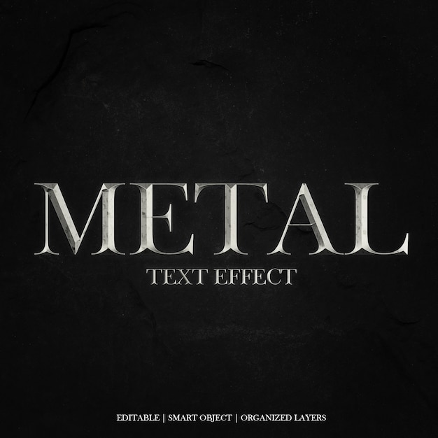 Metalen teksteffect