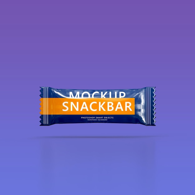 Горизонтальная обертка metalic protein snackbar psd