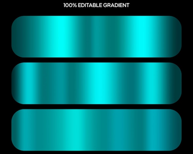 metallic blue gradient palette collection blue gradient psd Set of blue metallic gradients