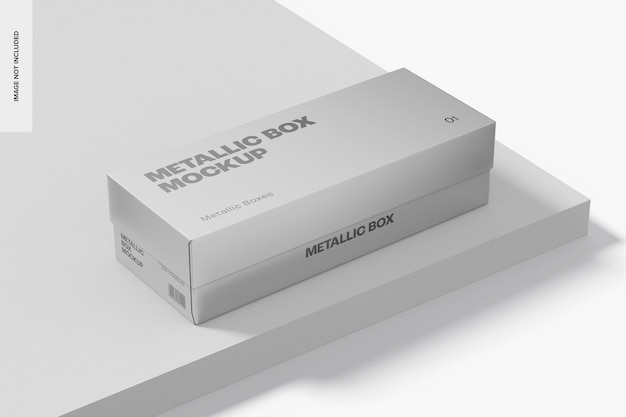 metallic box mockup