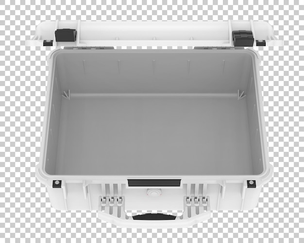 透明な背景の3dレンダリングイラストの金属ボックス