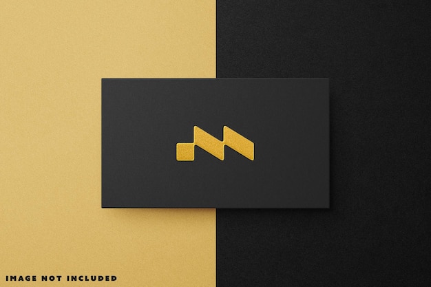 Metallic card logo mockup