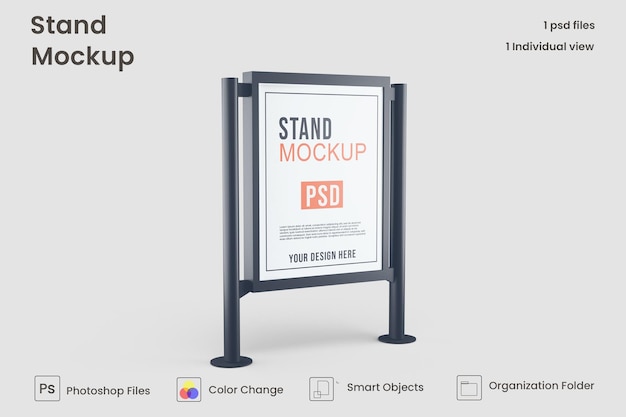 metallic citylight billboard mockup half 