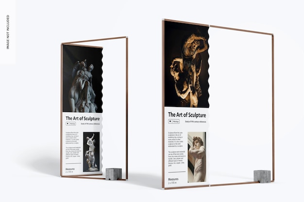 Metallic Exhibition Display Mockup, Right View