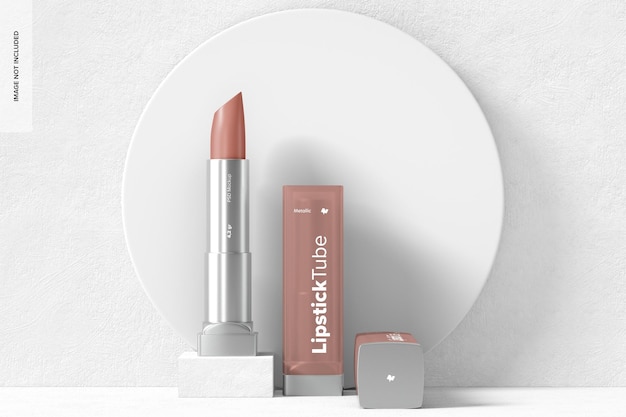 Metallic lippenstift buisjes Mockup