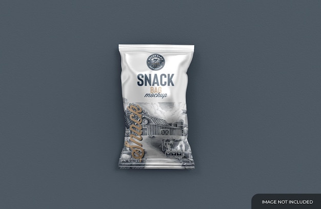 Metallic Snack Bag Mockup 