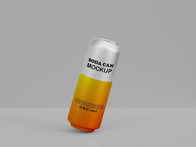 Metallic ssoda può mockup