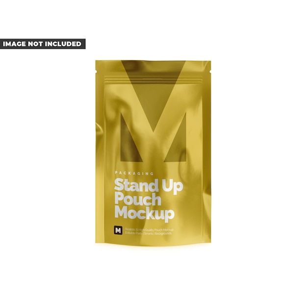 PSD metallic stand up pouch-model