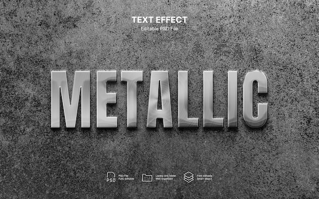 metallic  text effect