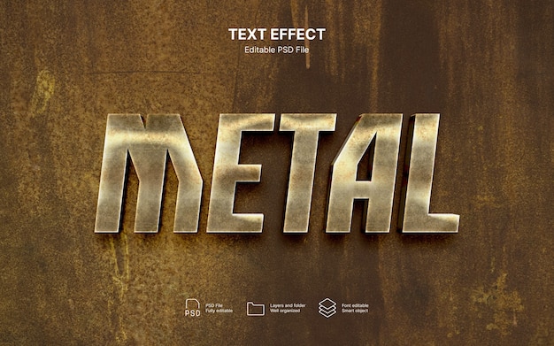 Metallic  text effect