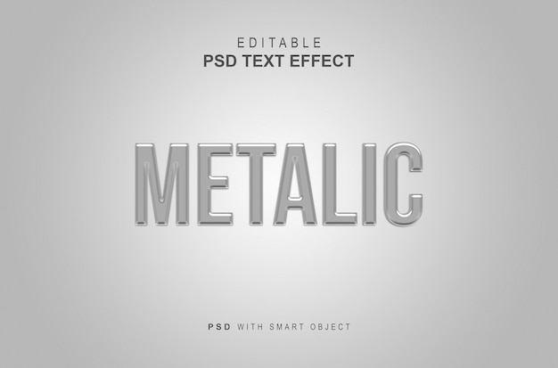 Metallic text style effect