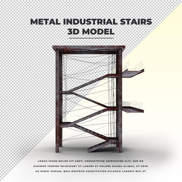 PSD metalowe schody przemysłowe