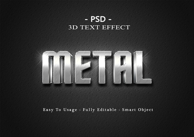 Metalowy Efekt Tekstowy 3d