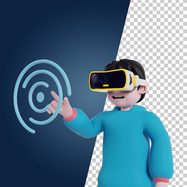 PSD illustrazione di rendering 3d di metaverse ai