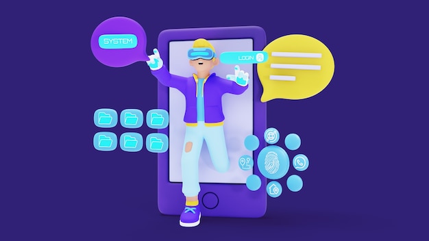 Metaverse poseert achtergronden