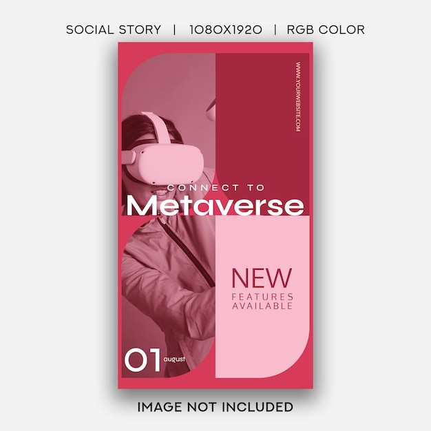 PSD metaverse promozione instagram story