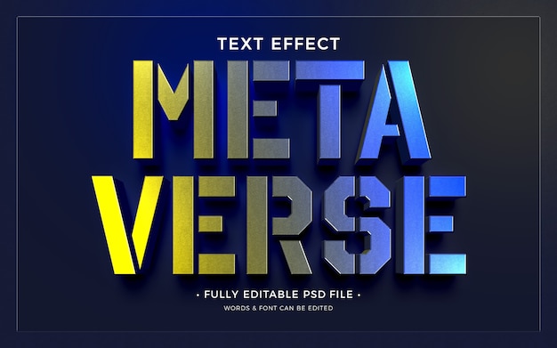 PSD metaverse teksteffect