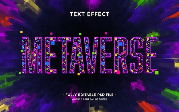 PSD metaverse text effect