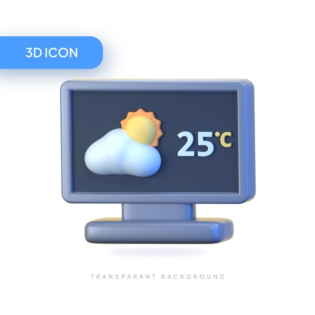 Meteorologia Ilustracja 3d Icon Pack Element