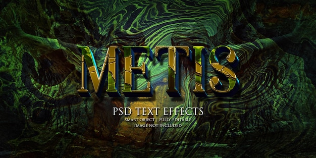 PSD metis text effect