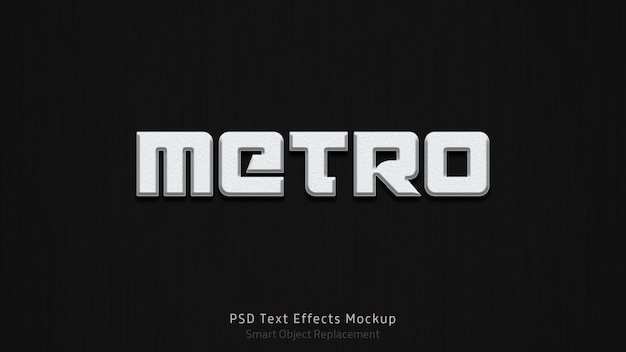 Metro 3D Text Effects template