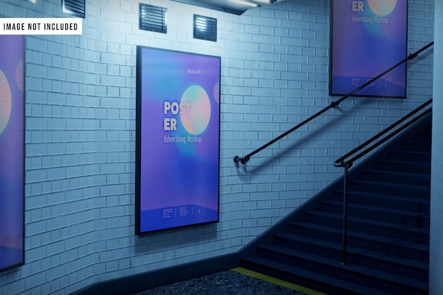 Mockup di poster della metropolitana