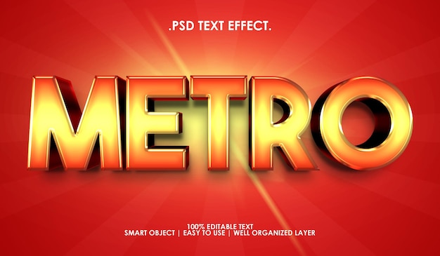 Metro text style effect