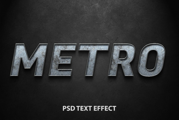 PSD metro text style effect