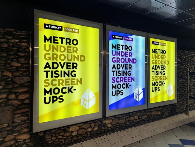 지하철 지하 광고 게시판 모형