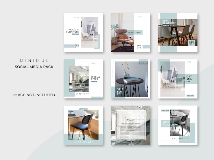 PSD meubels social media pack