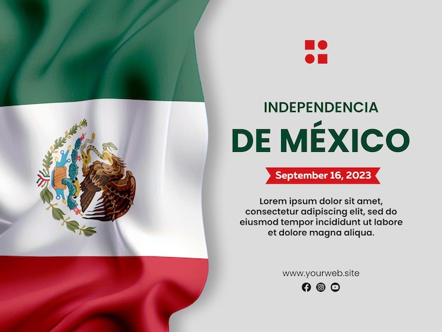 PSD mexic independence day social media post poster