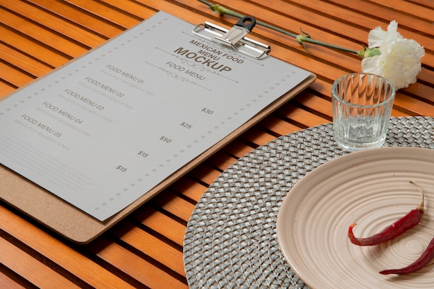 Mexicaans eten menu mockup