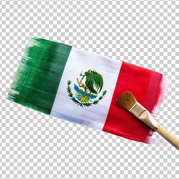 PSD mexicaanse nationale vlag grunge penseelstreek