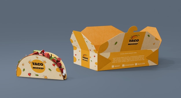 PSD mexican food packaging design