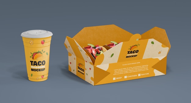 PSD mexican food packaging design