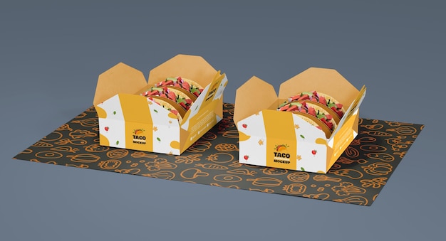 PSD mexican food packaging design