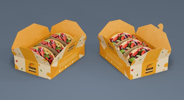 PSD mexican food packaging design