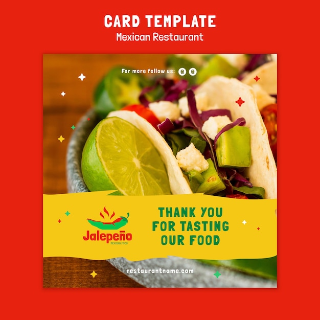 Mexican restaurant card