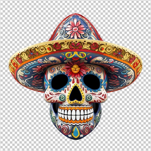 PSD mexican skull png