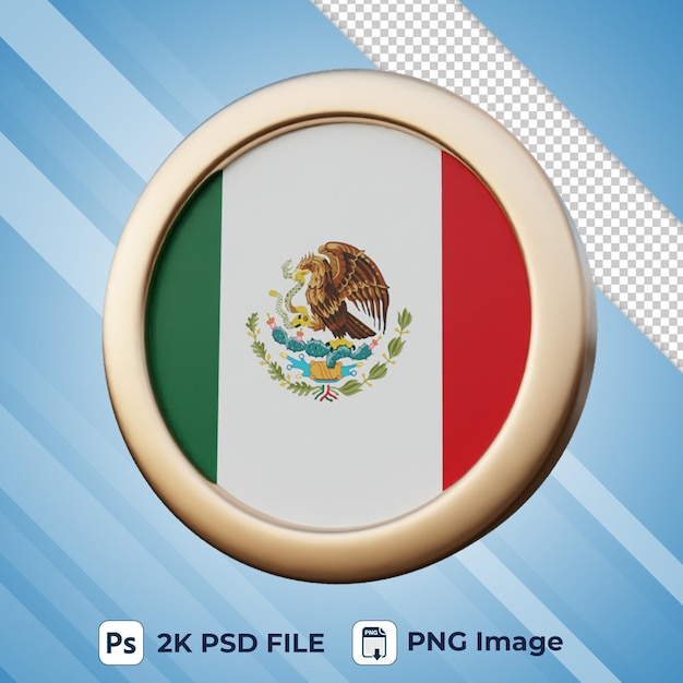 PSD mexico flag 3d