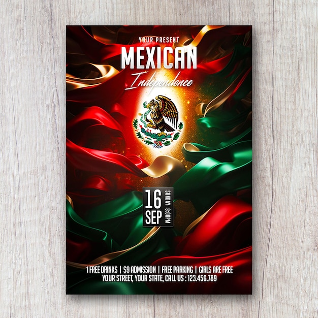 Mexico independence day celebration flyer