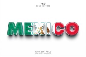 PSD mexico psd editable text effect design