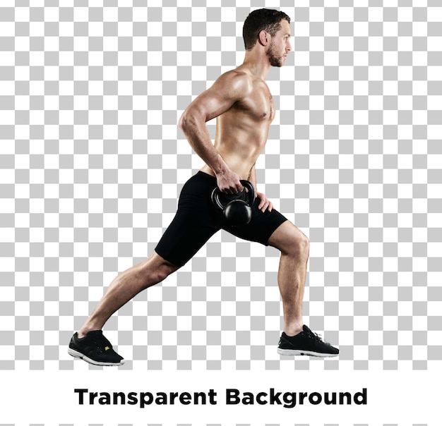 Mężczyzna robiący rzuty z treningiem kettlebell